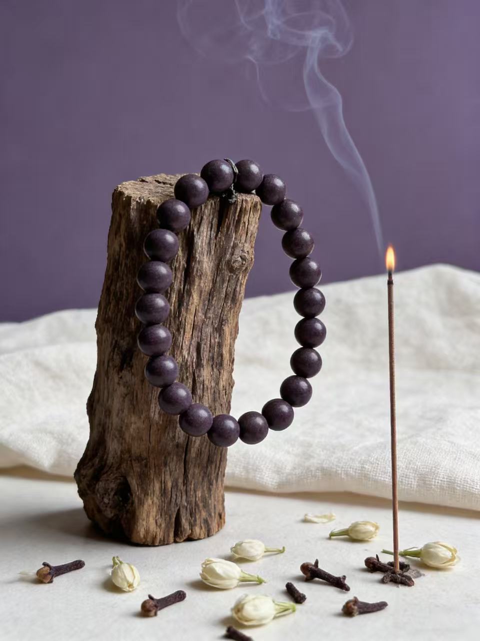 Violet Aura - Incense Bead Bracelet
