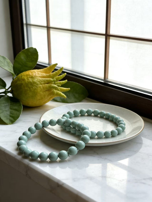 Jade Pearl Oracle - Incense Bead Bracelet