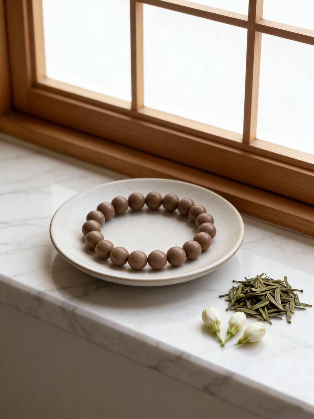Longjing Jasmine - Incense Bead Bracelet