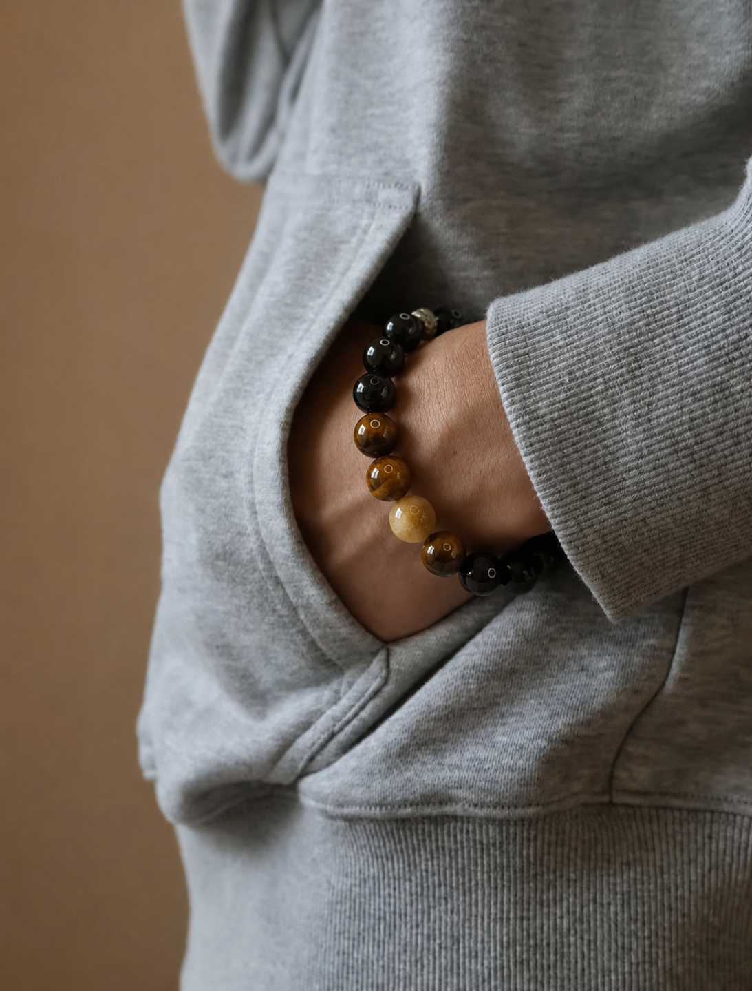 Tiger’s Eye, Golden Obsidian & Citrine Beaded Bracelet | Natural Crystal Jewelry | Prosperity Bracelet