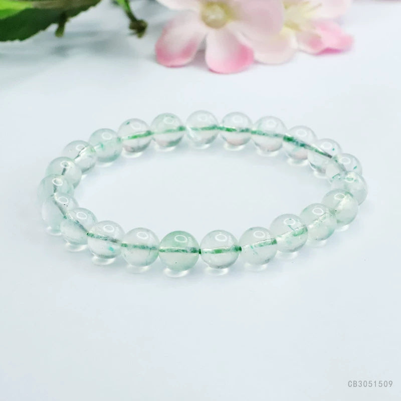 Natural Green Mica (Fuchsite) Beaded Bracelet | Crystal Jewelry | Boho Style
