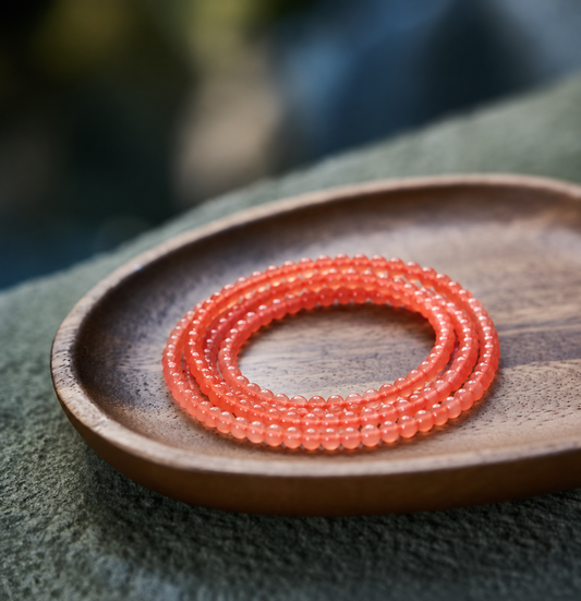 Ice-Floating Nanhong Red Agate Multi-Wrap Bracelet | Beaded Crystal Jewelry | Lucky Style