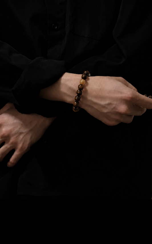 Tiger’s Eye, Golden Obsidian & Citrine Beaded Bracelet | Natural Crystal Jewelry | Prosperity Bracelet
